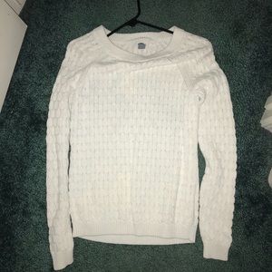 white cream sweater